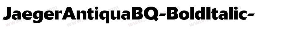JaegerAntiquaBQ-BoldItalic字体转换