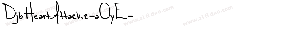 DjbHeartAttack2-aOyE字体转换