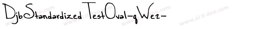 DjbStandardizedTestOval-qWe2字体转换