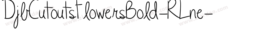 DjbCutoutsFlowersBold-RLne字体转换