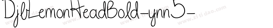 DjbLemonHeadBold-ynn5字体转换