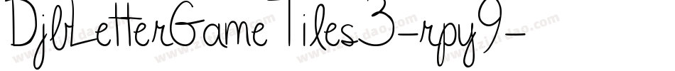 DjbLetterGameTiles3-rpy9字体转换