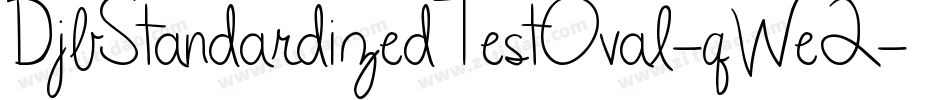 DjbStandardizedTestOval-qWe2字体转换