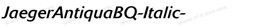 JaegerAntiquaBQ-Italic字体转换