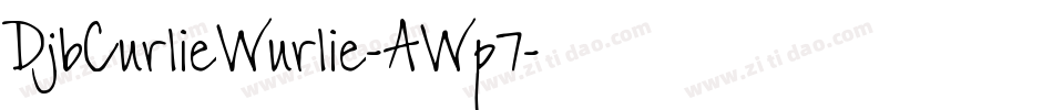 DjbCurlieWurlie-AWp7字体转换