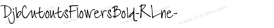 DjbCutoutsFlowersBold-RLne字体转换