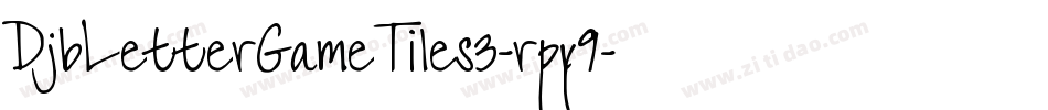 DjbLetterGameTiles3-rpy9字体转换