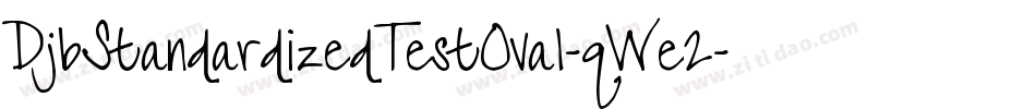 DjbStandardizedTestOval-qWe2字体转换
