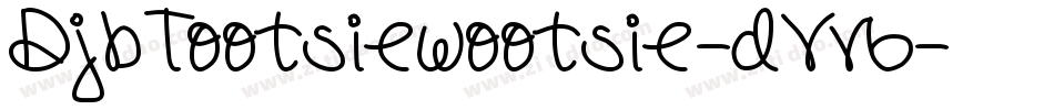 DjbTootsiewootsie-dVv6字体转换