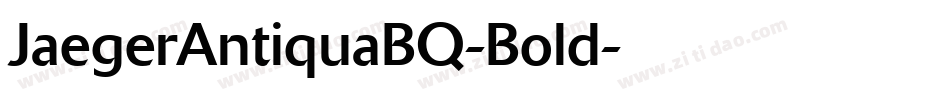 JaegerAntiquaBQ-Bold字体转换