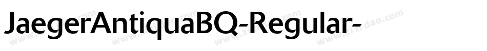 JaegerAntiquaBQ-Regular字体转换
