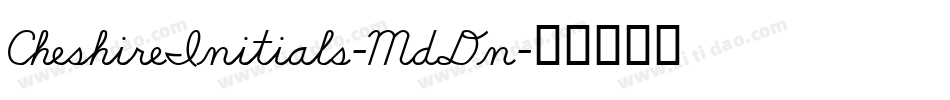 CheshireInitials-MdDn字体转换