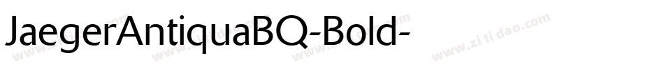 JaegerAntiquaBQ-Bold字体转换