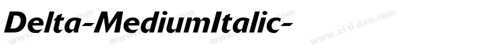 Delta-MediumItalic字体转换