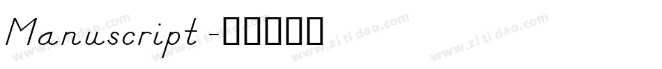 Manuscript字体转换