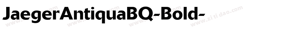 JaegerAntiquaBQ-Bold字体转换