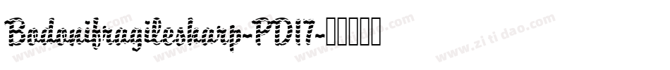Bodonifragilesharp-PD17字体转换