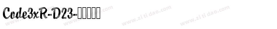 Code3xR-D23字体转换