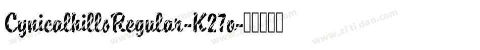 CynicalhillsRegular-K27o字体转换