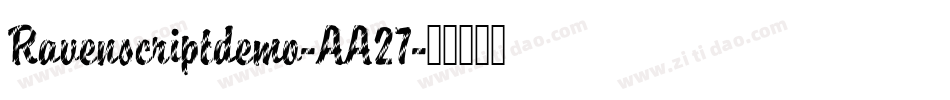 Ravenscriptdemo-AA27字体转换