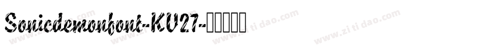 Sonicdemonfont-KV27字体转换
