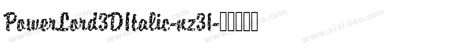 PowerLord3DItalic-nz31字体转换