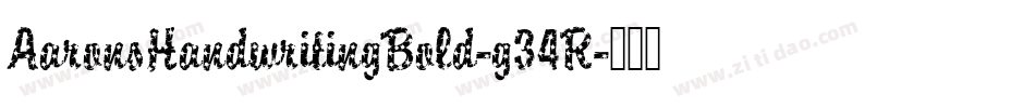 AaronsHandwritingBold-g34R字体转换