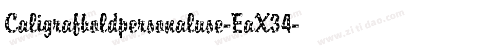 Caligrafboldpersonaluse-EaX34字体转换