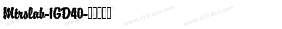 Mtrslab-1GD40字体转换