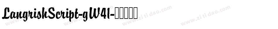LangrishScript-gW41字体转换