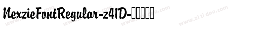 NexzieFontRegular-z41D字体转换