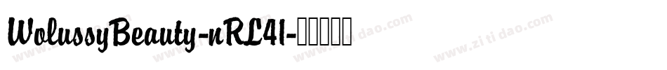 WolussyBeauty-nRL41字体转换