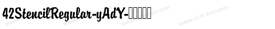 42StencilRegular-yAdY字体转换