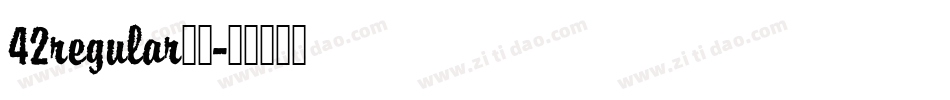 42regular字体字体转换