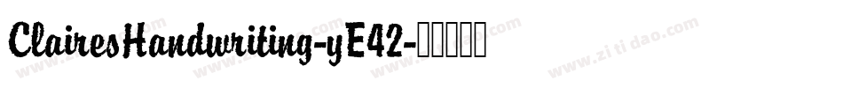 ClairesHandwriting-yE42字体转换