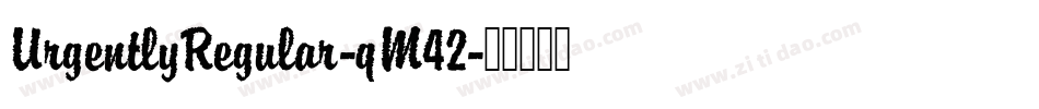 UrgentlyRegular-qM42字体转换