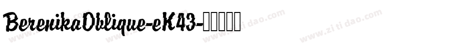 BerenikaOblique-eK43字体转换