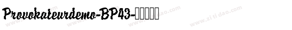 Provokateurdemo-BP43字体转换
