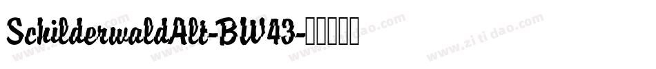 SchilderwaldAlt-BW43字体转换