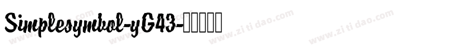 Simplesymbol-yG43字体转换