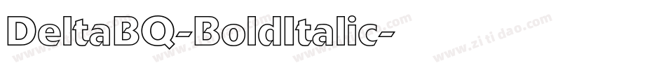 DeltaBQ-BoldItalic字体转换