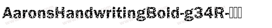 AaronsHandwritingBold-g34R字体转换