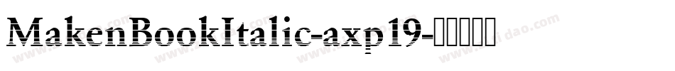 MakenBookItalic-axp19字体转换