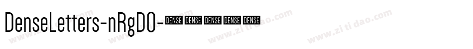 DenseLetters-nRgDO字体转换