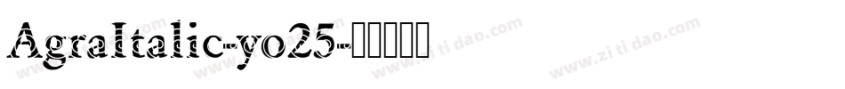 AgraItalic-yo25字体转换