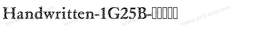 Handwritten-1G25B字体转换