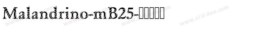 Malandrino-mB25字体转换