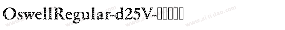 OswellRegular-d25V字体转换