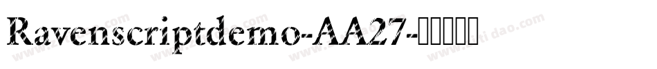Ravenscriptdemo-AA27字体转换