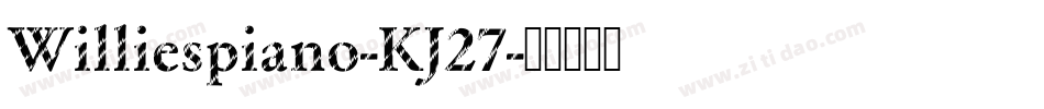 Williespiano-KJ27字体转换